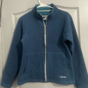 Women's Blue Jacket Sherpa Adventure M wool